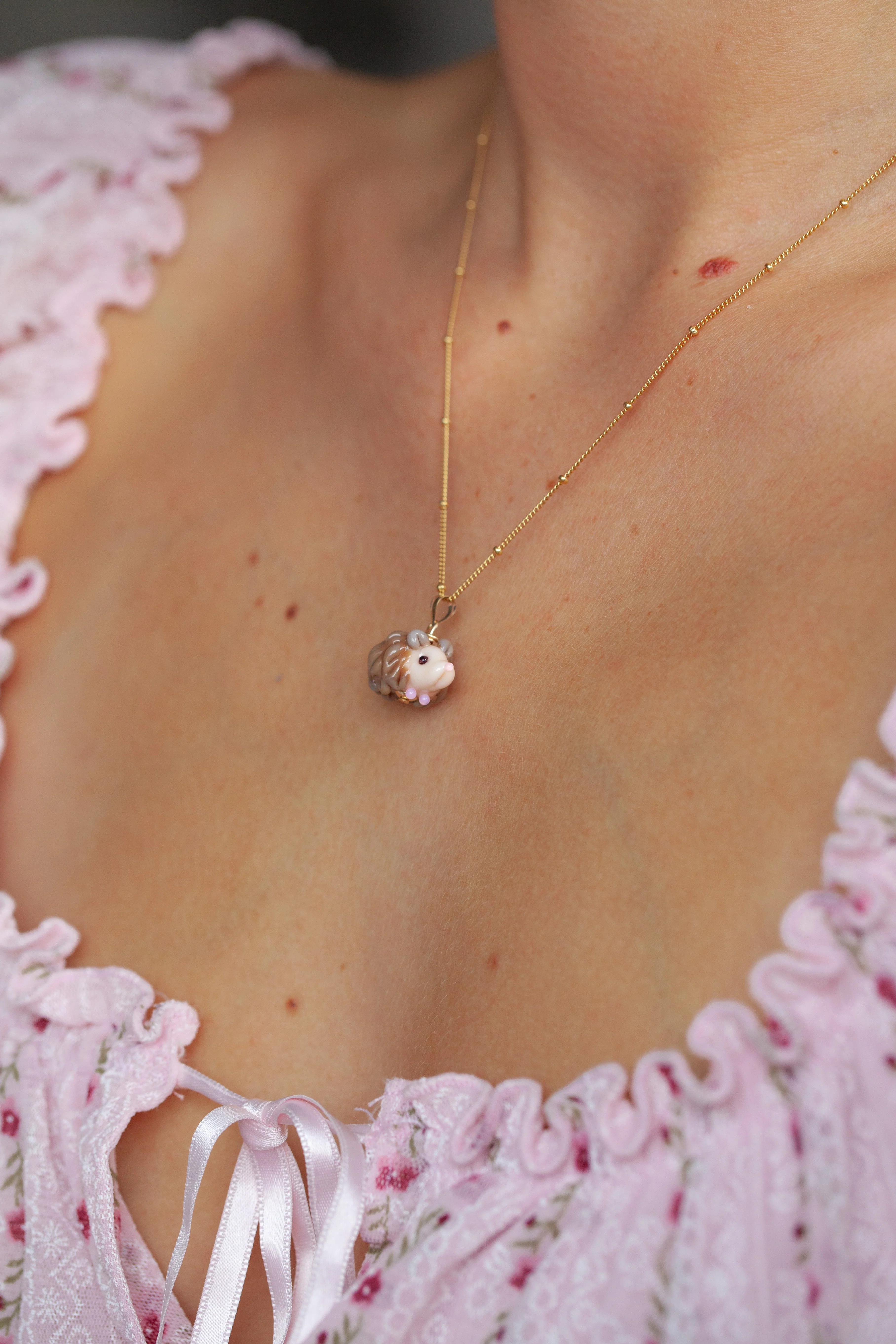 Hedgehog Charm Necklace - Image 3