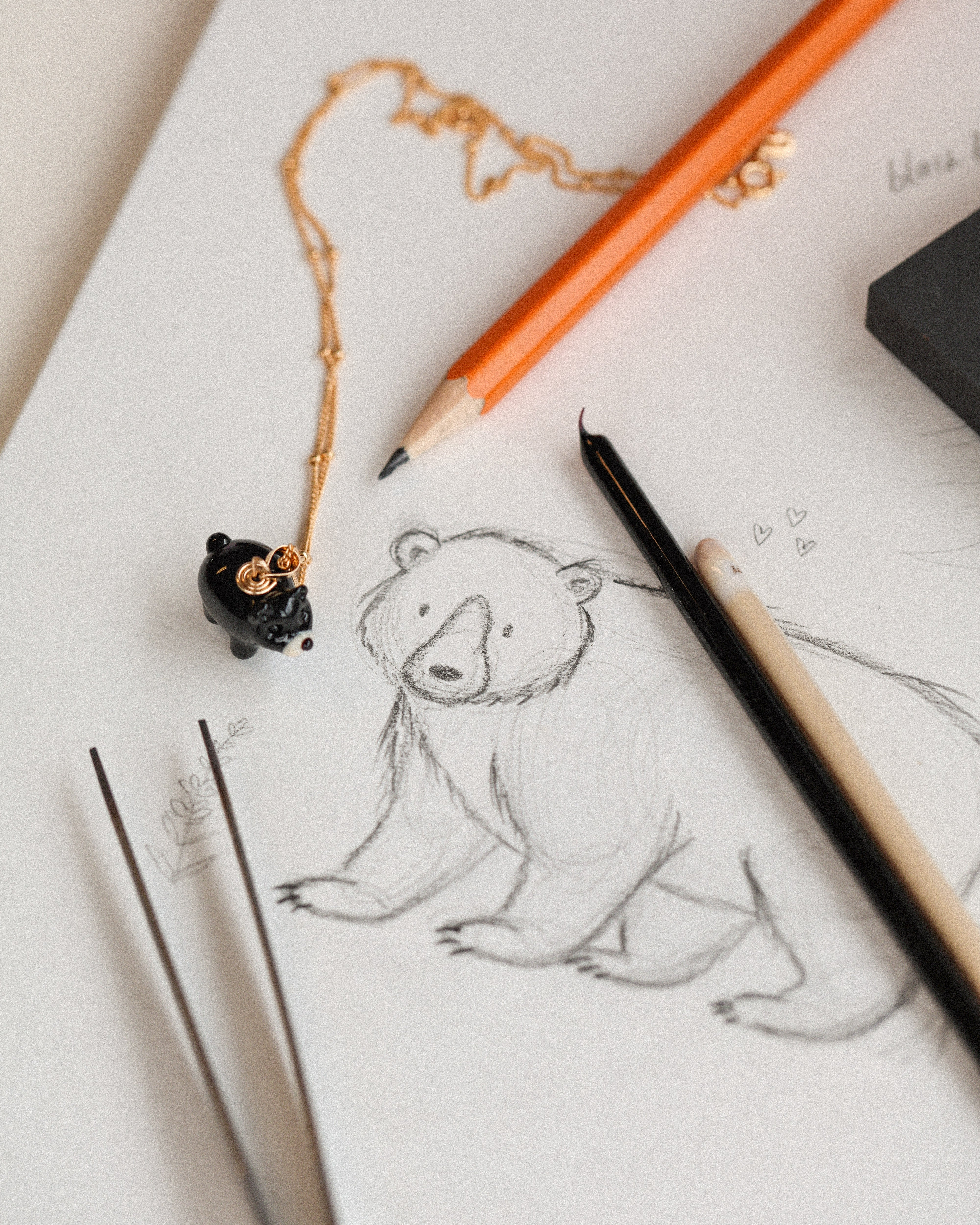 Black Bear Charm Necklace - Image 6