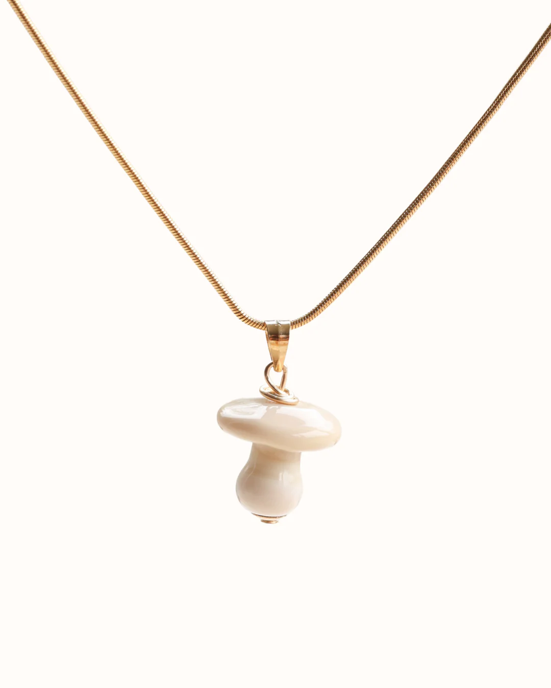 Button Mushroom Charm Necklace - Image 4