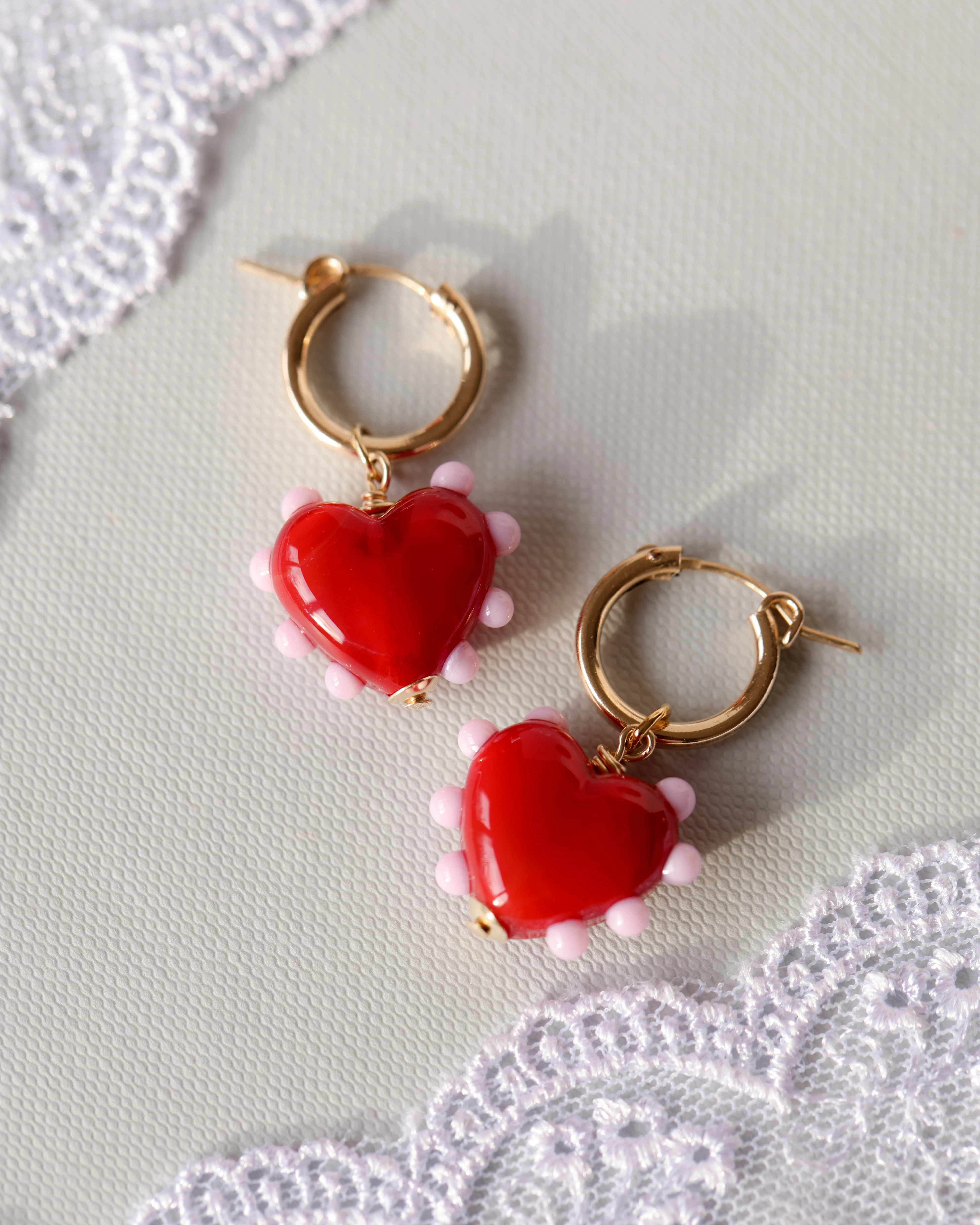 Scarlett Heart Earrings - Image 3