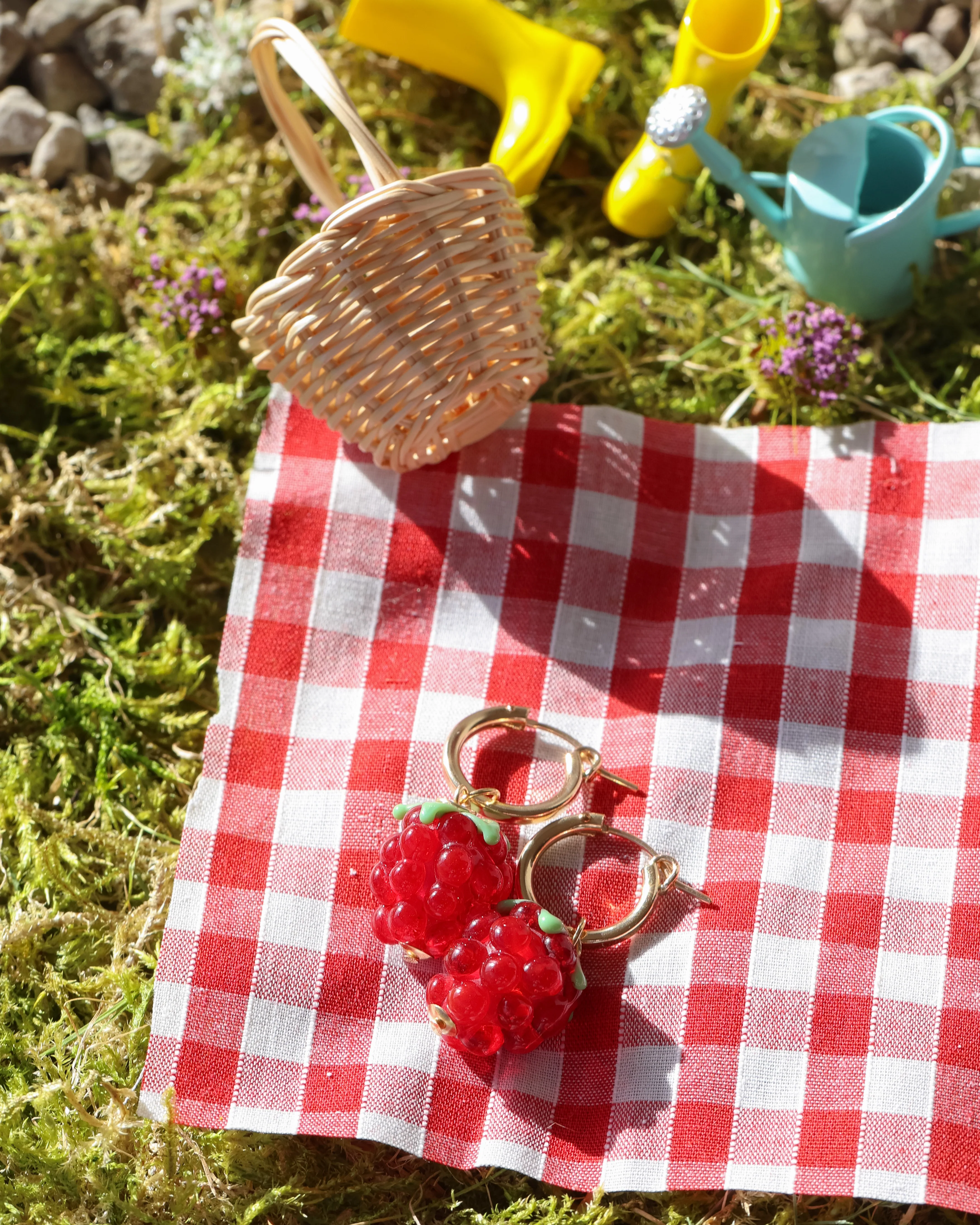 Red Raspberry Earrings - Image 4