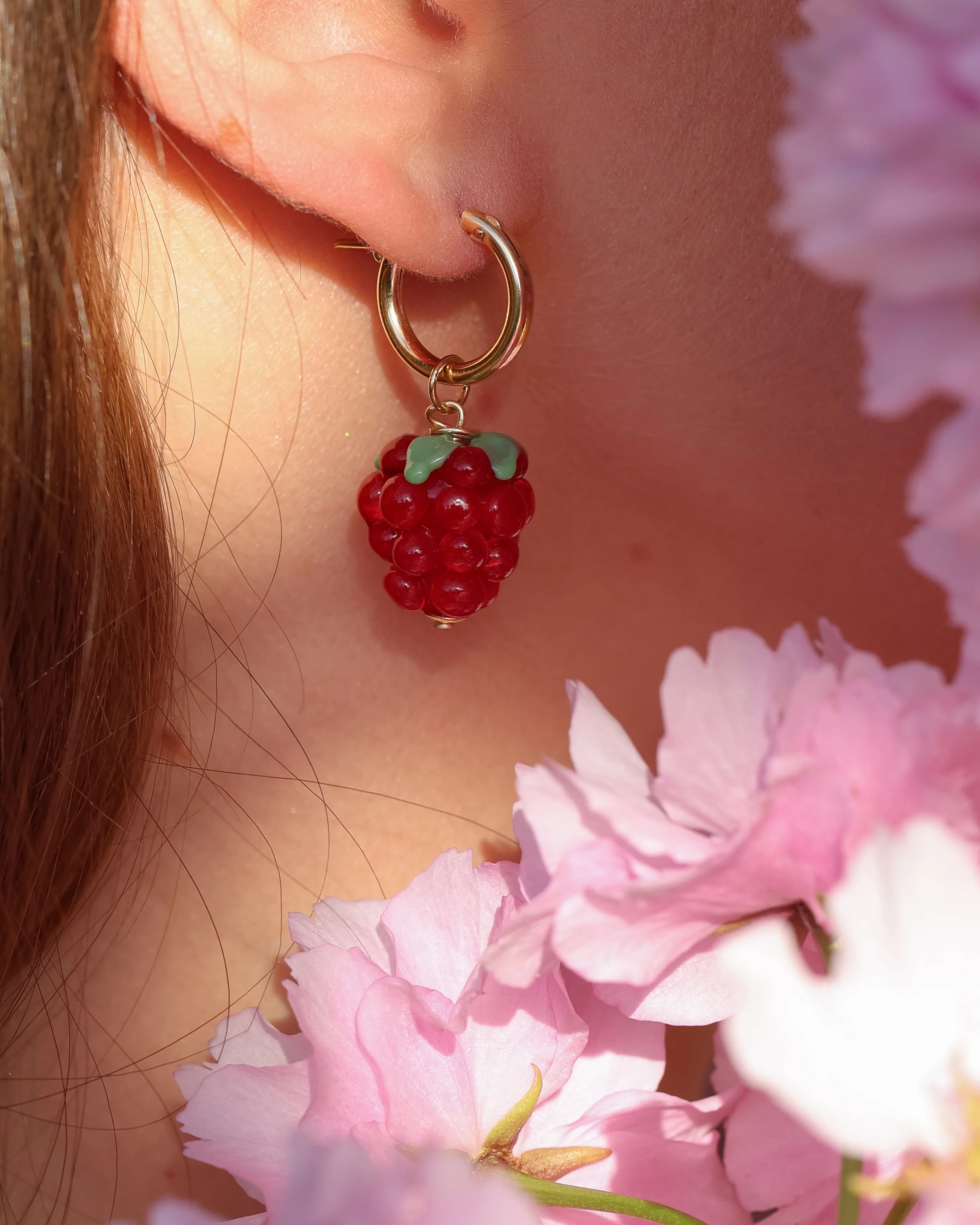Red Raspberry Earrings - Image 5