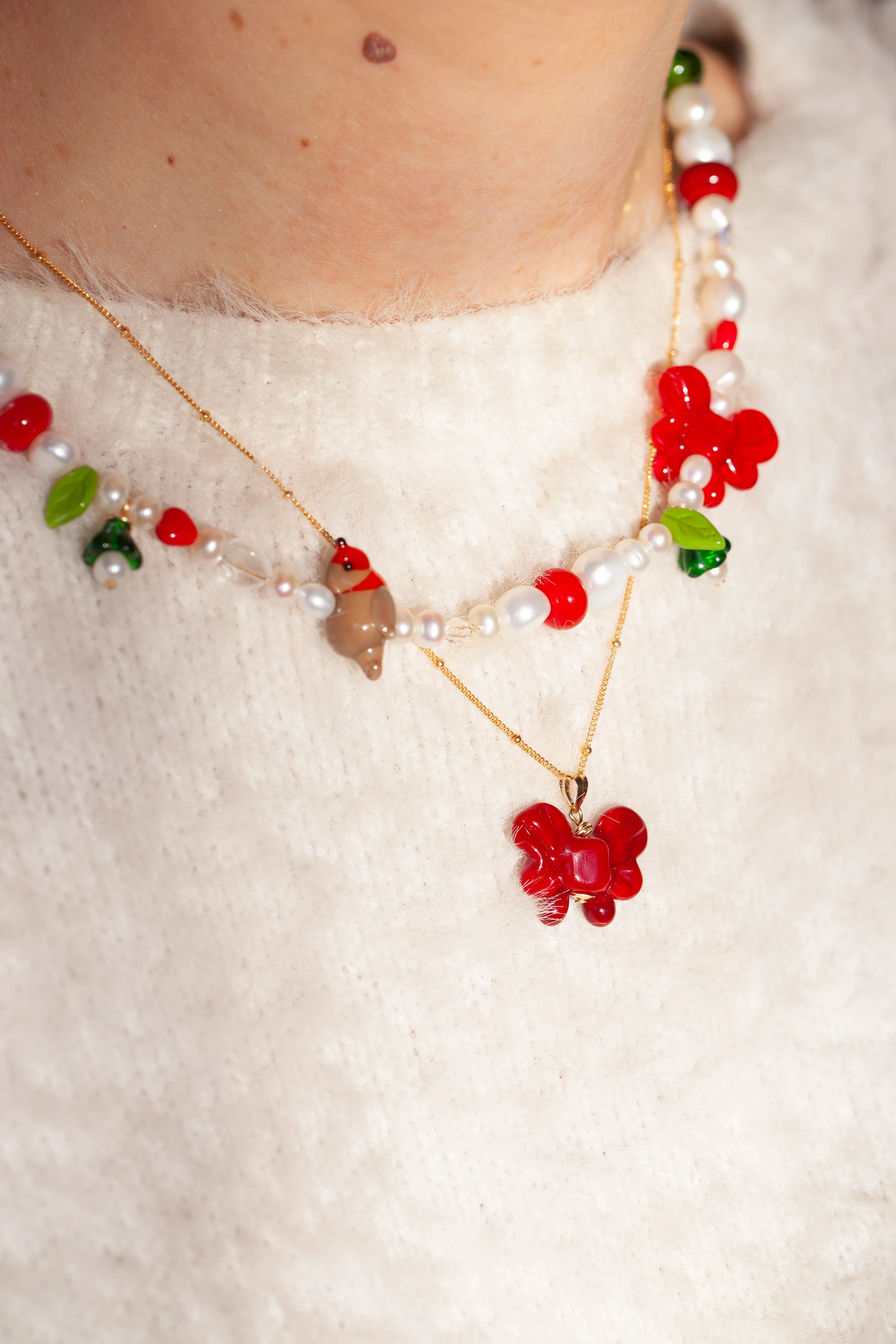 Glass Ribbon Charm Necklace - Image 5