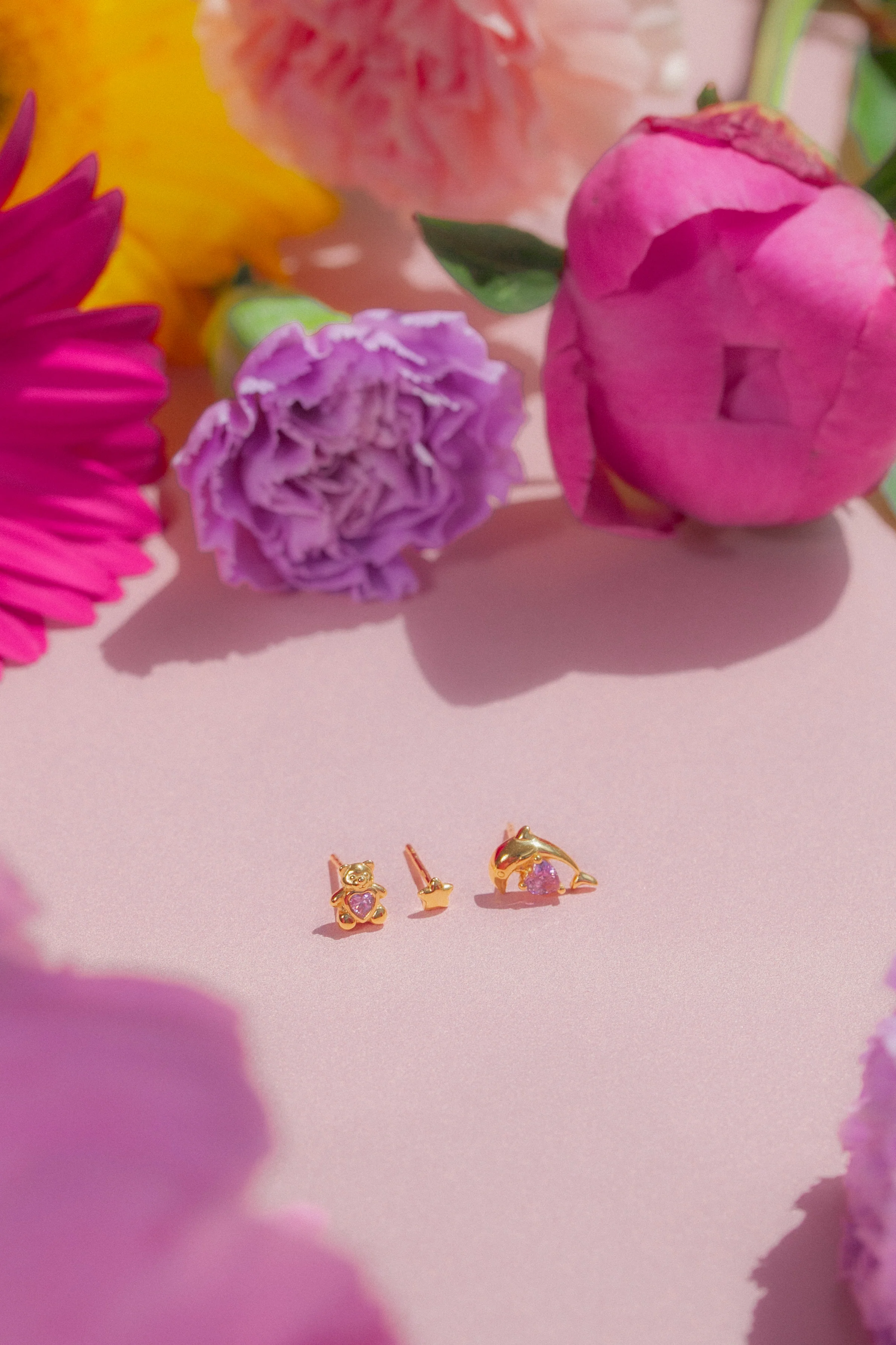 Sunset Dolphin Stud Earrings - Image 3